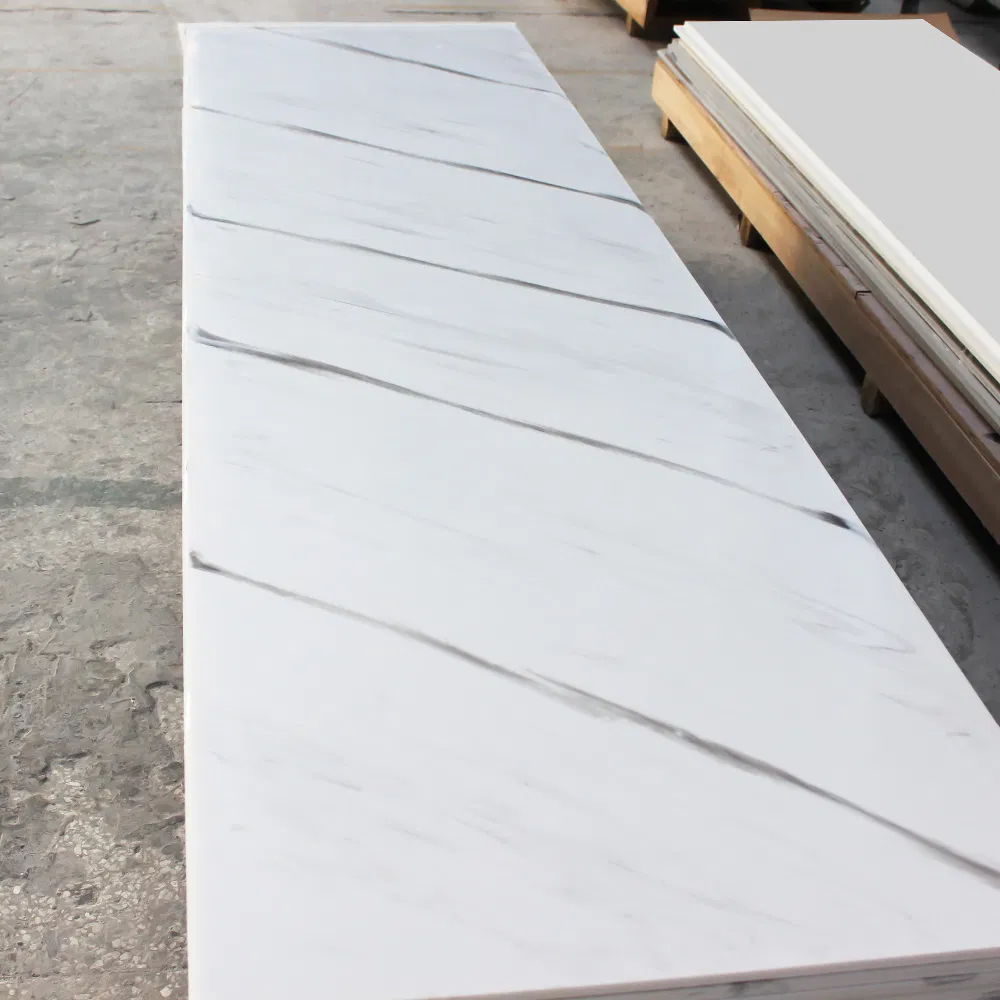 Premium White Artificial Marble Acrylic Slab for Elegant Kitchen Countertops