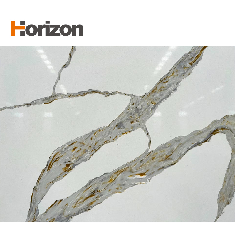 Artificial Low Silica Kitchen Counter Top Quartz Stone for Corner Cabinet Quartz Stone Slab Countertop More Affordable Compare with Mable and Granite