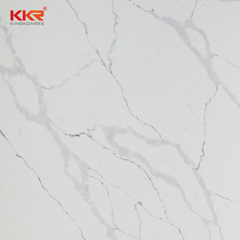 Porcelain Slab Calacatta White Sintered Stone Wall Background Quartz
