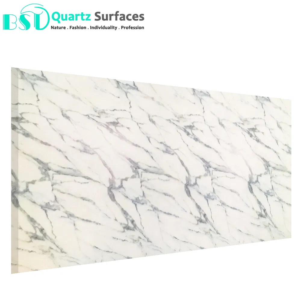 Veined Quartz Stone for Kitchen Dining Table Top