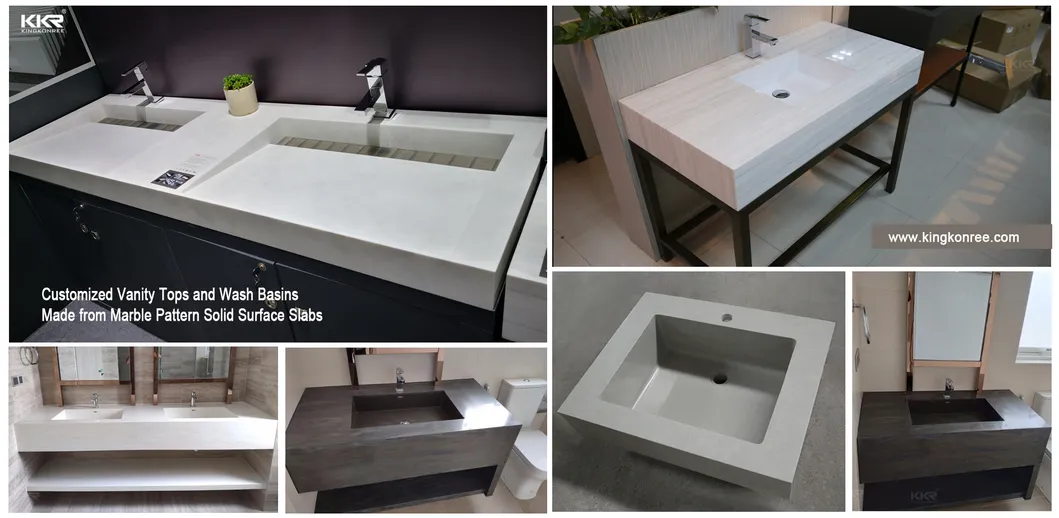 Artificial Marble Acrylic Solid Surface Vanity Top