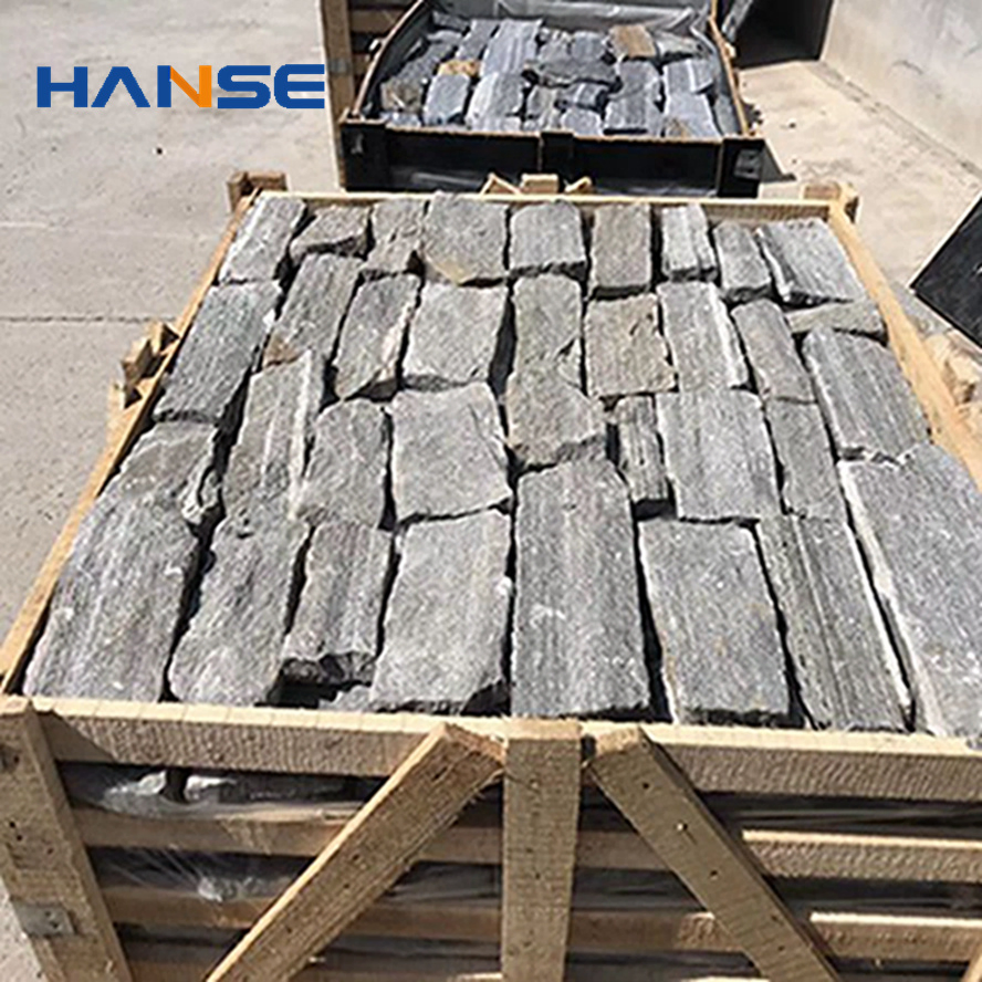 Decorative Exterior Interior Veneer Panel Natural Slate Split Face Tiles Grey Stacked Stone Wall Cladding Suppliers