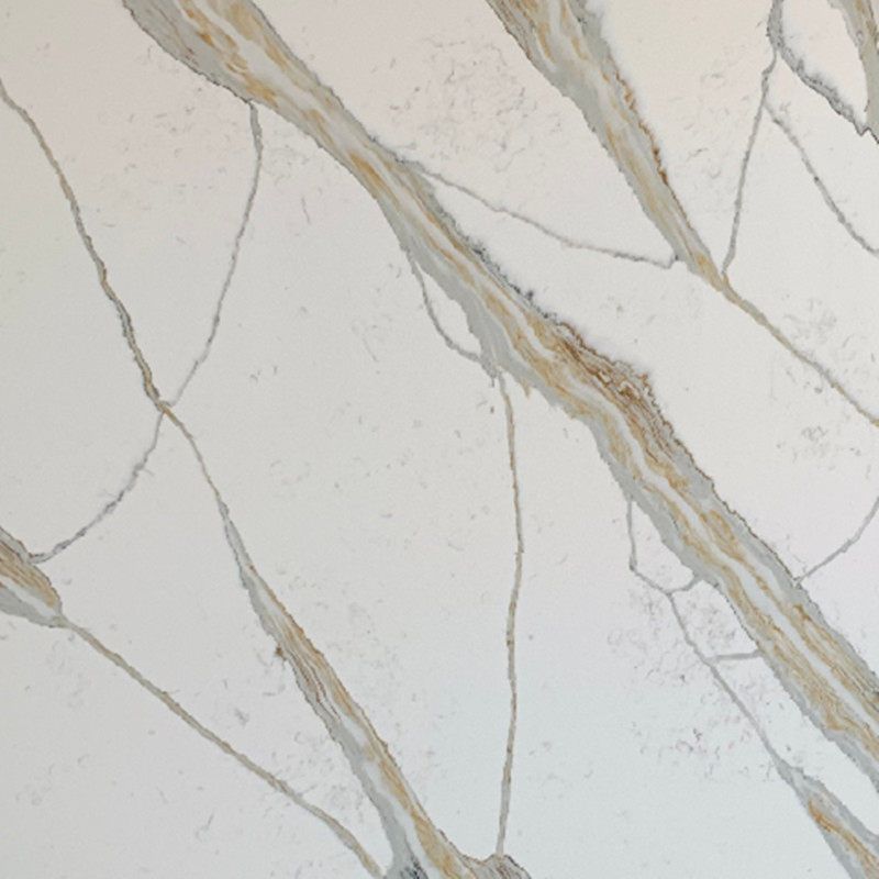 Calacatta Oro/Gold Quartz for Countertop/Bathroom/Vanity/Kitchen Stone/Slab with Free Silica