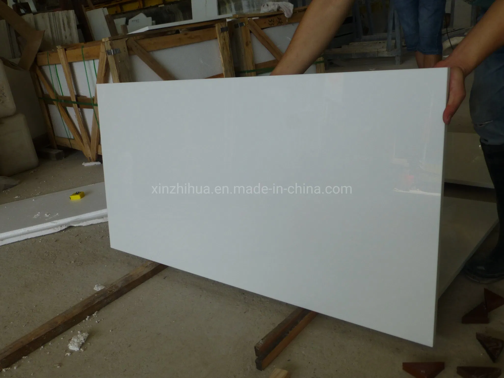 Nano White Artificial Marble Slab for Home Decoration/Project/Wall/Flooring Tile/Bathroom Countertop