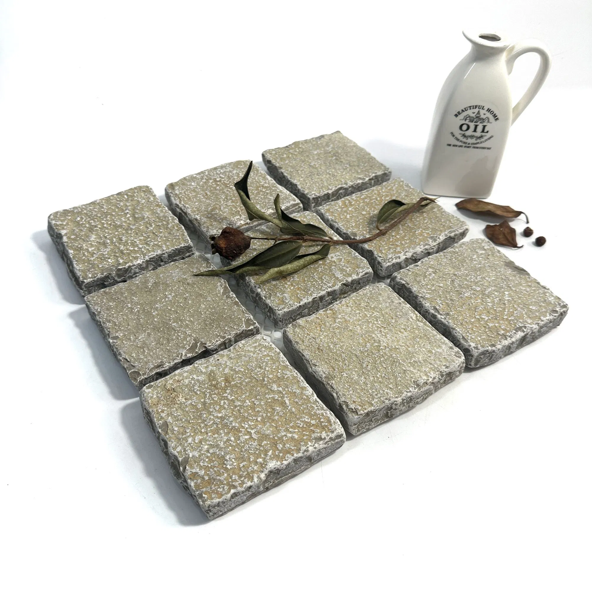 Wholesale Customization Limestone Natural Stone Veneer Paving Basalt Stone Mosaic Outdoor Floor Decoration Stone