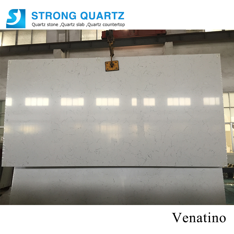 Polished Veined Quartz Stone for Vanity Top