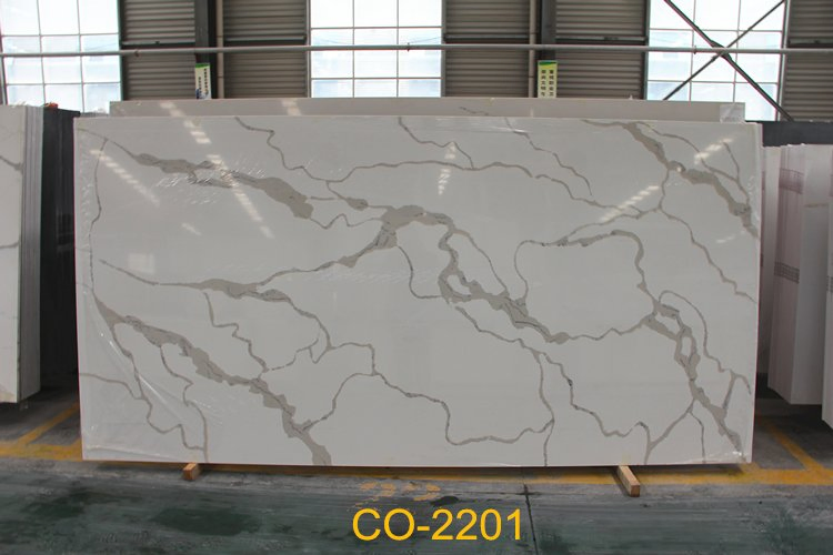 Hot Sale Artificial Quartz Stone Calacatta Countertop Pure White Slabs