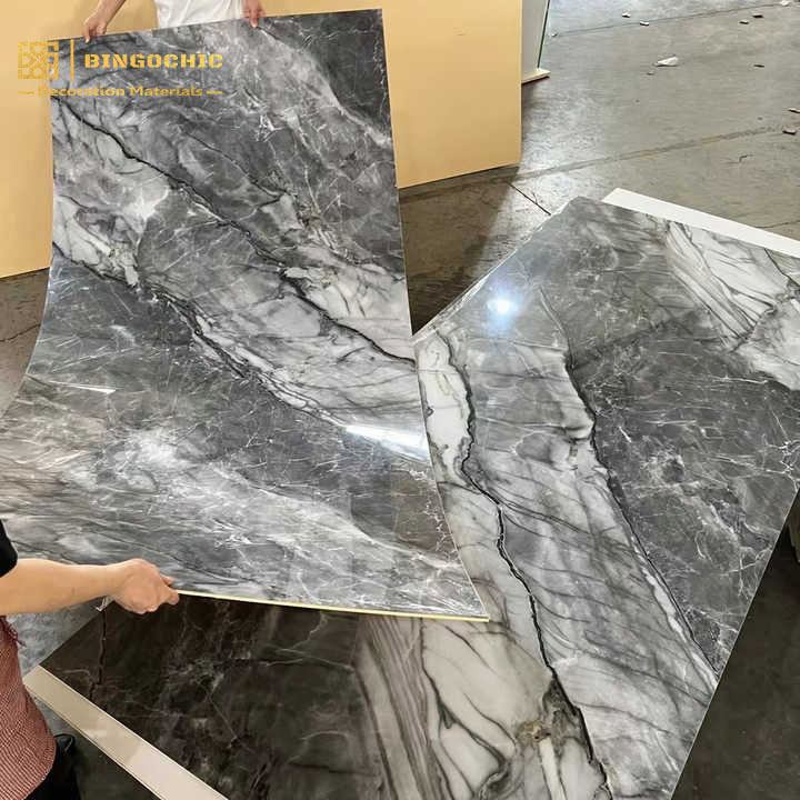 Hot Sale Engineered Wood Veneer Solid Wood Marble Sheet Wall Panel