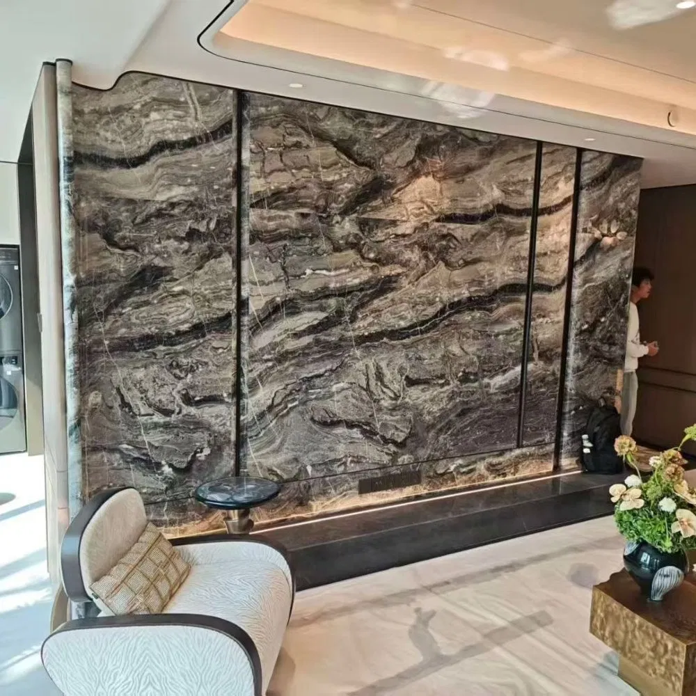 Solid Texture Customization Artificial Red Marble for Bar Countertop