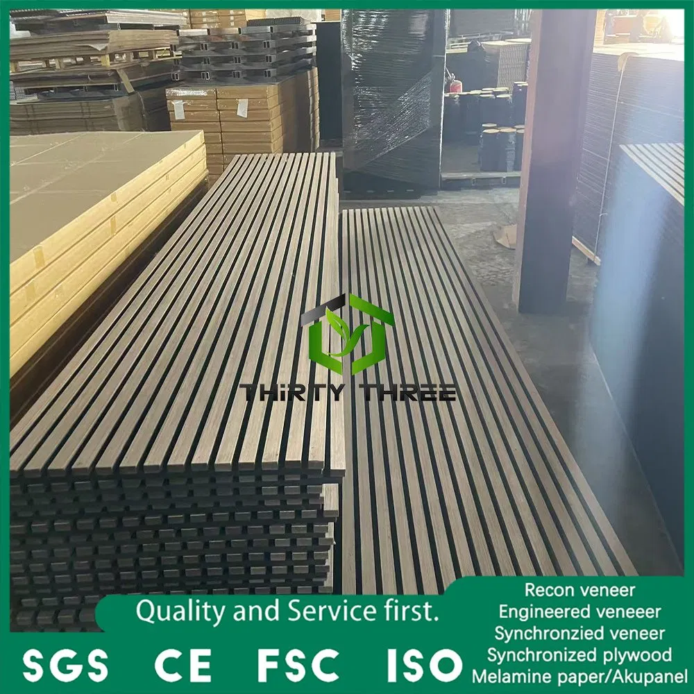 Technical Wooden Nature Wooden Melamine Sticker PVC Slat Flute Acoustic Wall Panel