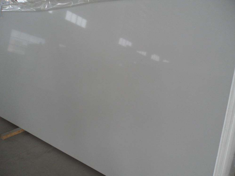 Cheap Pure White Quartz Slab High Quality Polished Quartz for Kitchen Countertop