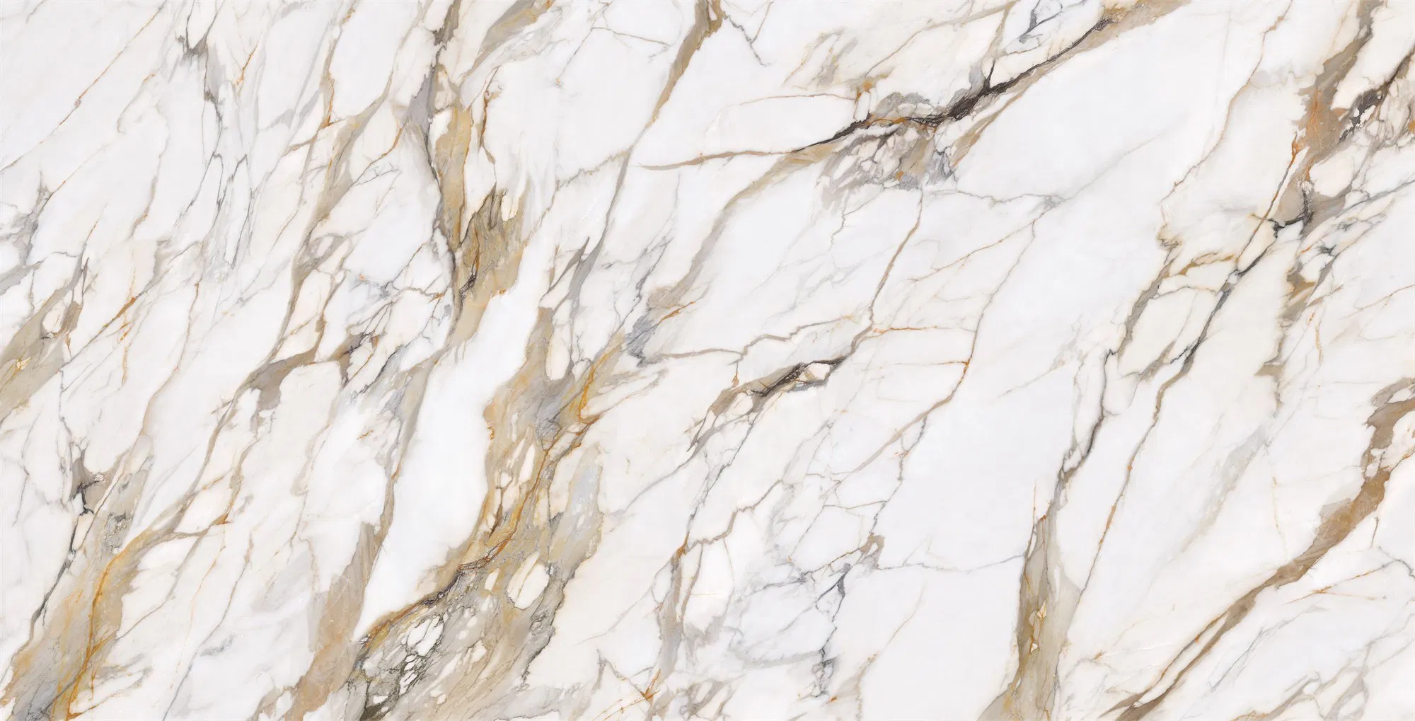 Bold Veined Calacatta Quartz Stone Slab for Kitchen Island Tops