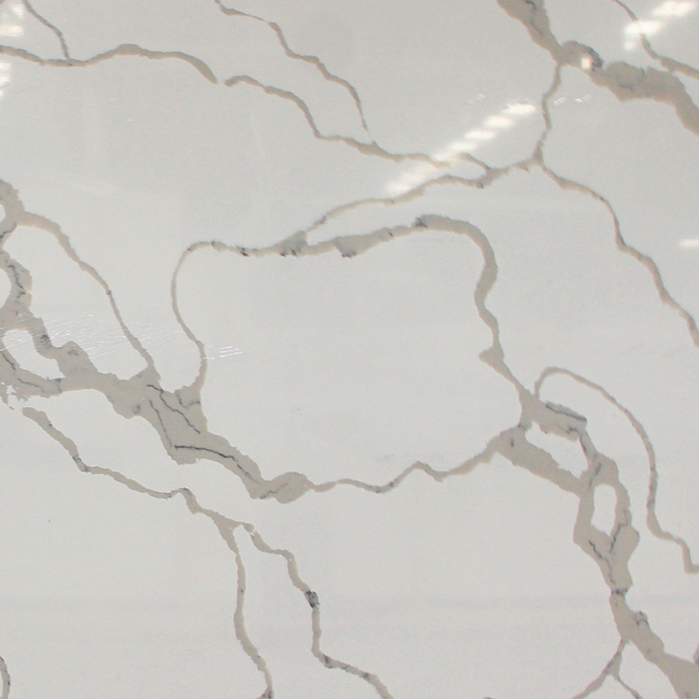 Hot Sale Artificial Quartz Stone Calacatta Countertop Pure White Slabs