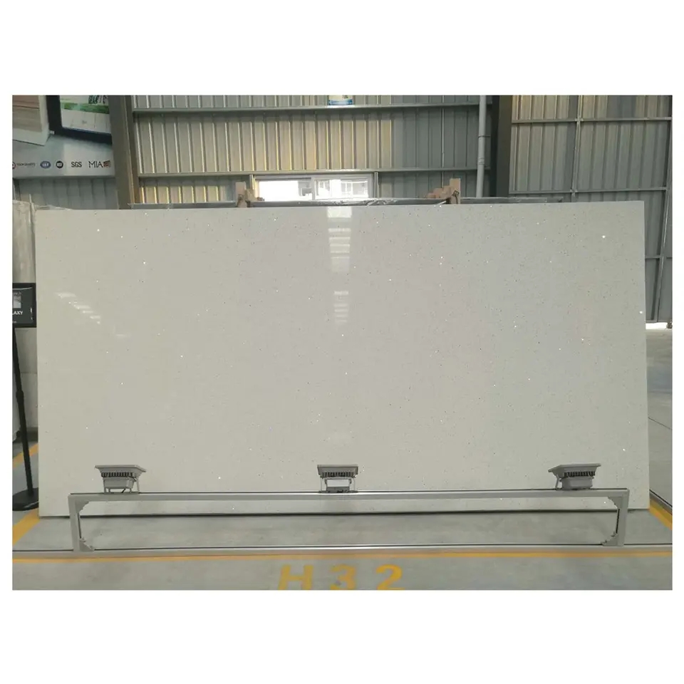 Kitchen Countertop Quartz Artificial Stone White Modern Style Marble Countertop