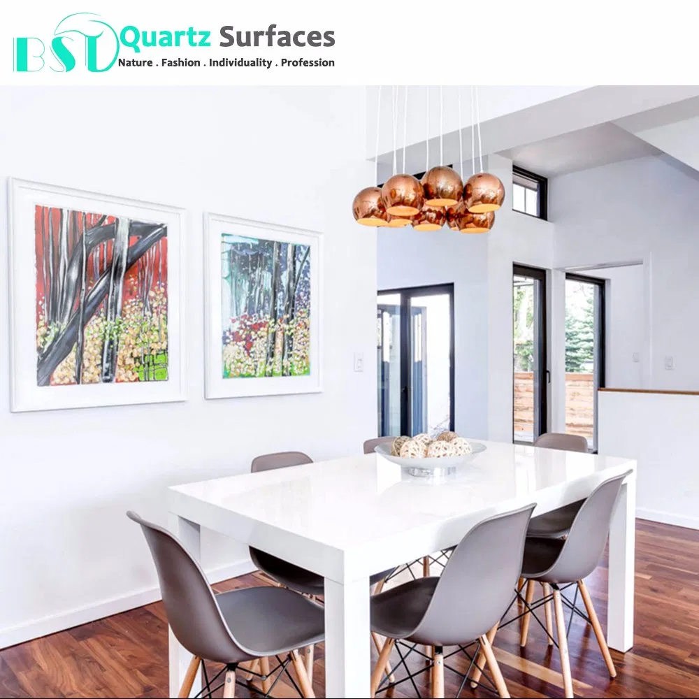 Pure White Silica-Free Quartz Stone 2cm Non-Silica Benchtop