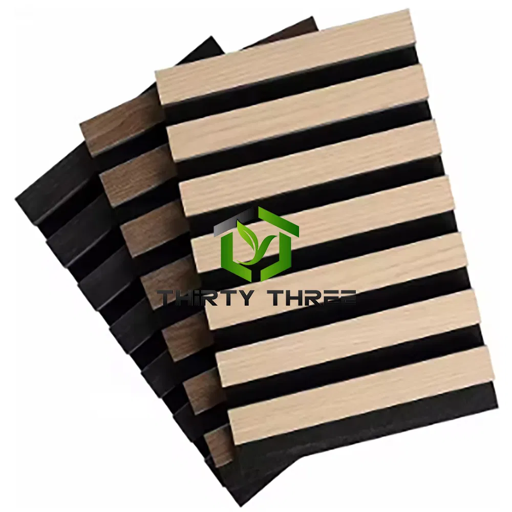 Technical Wooden Nature Wooden Melamine Sticker PVC Slat Flute Acoustic Wall Panel