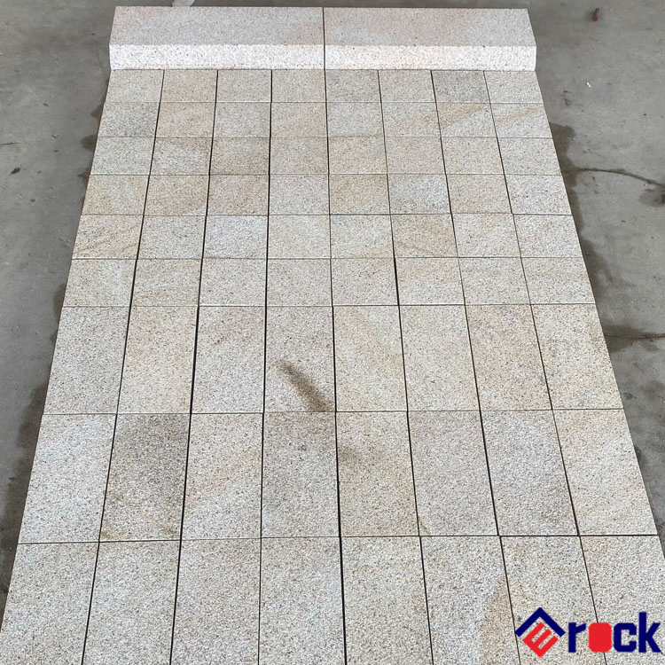 Factory Direct Cheap Cost Anti-Slip Finish G682 Yellow Beige Granite Paving Stone for Patios Pavers