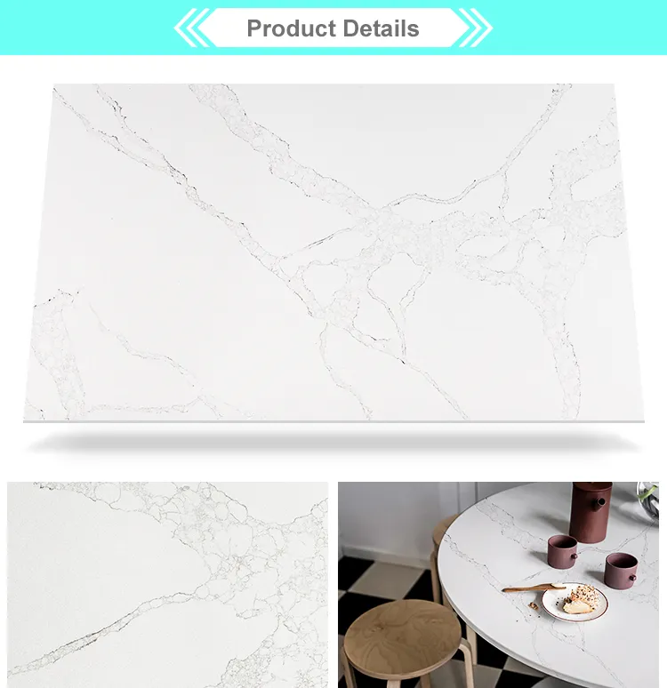 Calacatta White Veined Quartz Stone