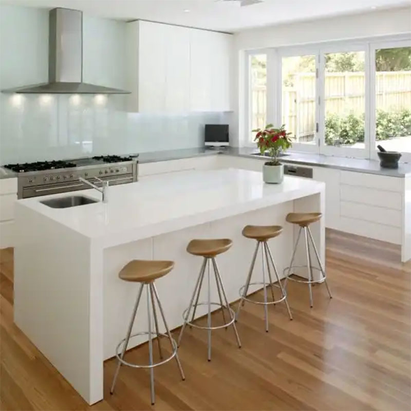 Pure White Quartz Slab Panel Artificial Quartz Countertop Panel in Sparkling White