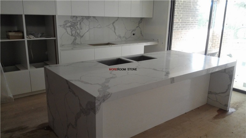 Foshan Hot Sale Marble Look Quartz Stone for Kitchen Countertops