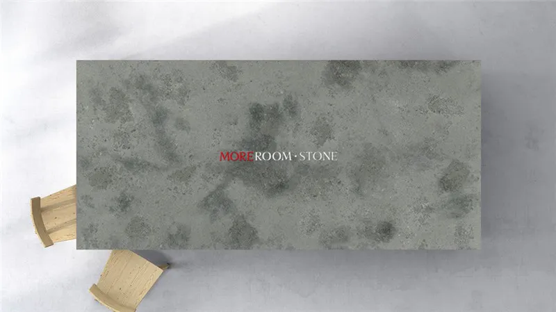 Grey Concrete Quartz Kitchen Countertop