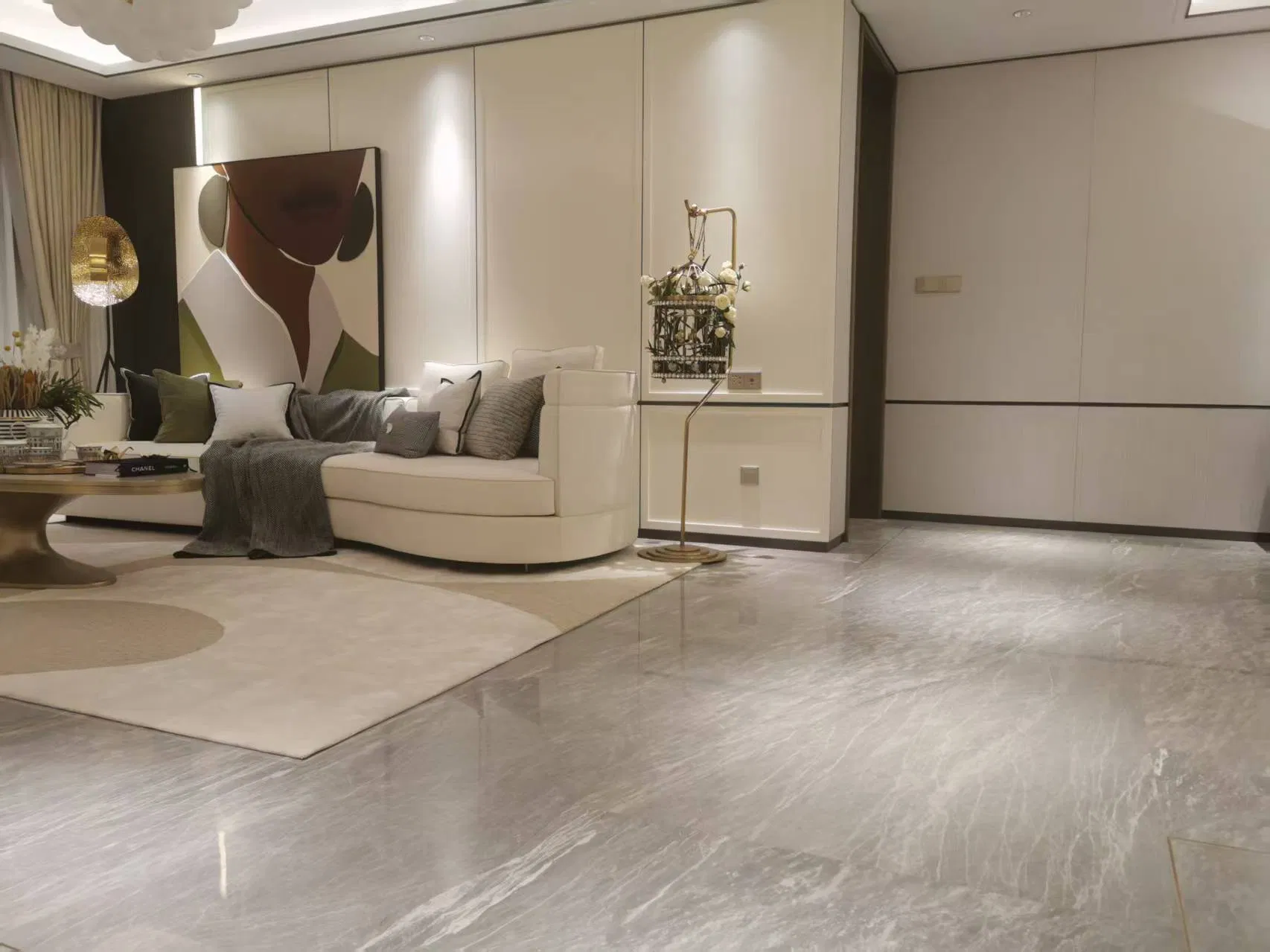 Strong and Robust Glossy Surface Home Decoration Artificial Marble for Reception Desk