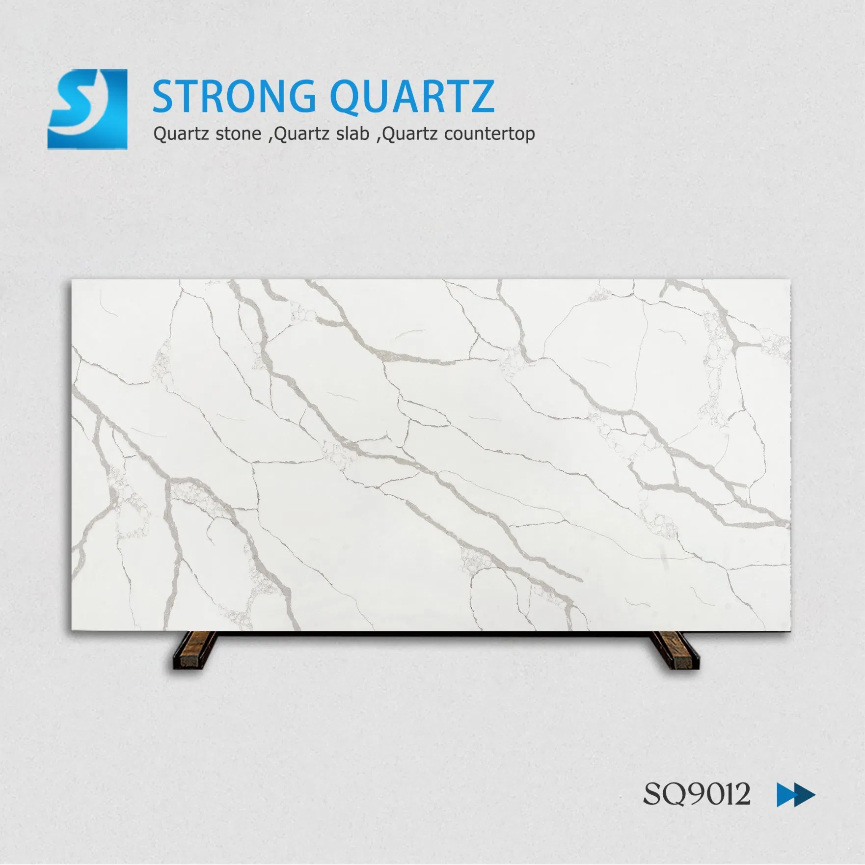 Calacatta White Artificial Quartz Stone Slabs for Home Decoration/Commercial Project