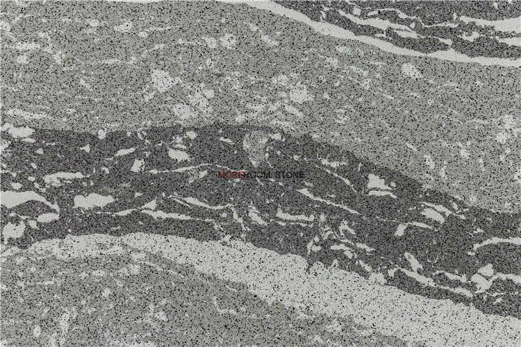 New Arrival Grey Veined Quartz Stone for Kitchen Countertop