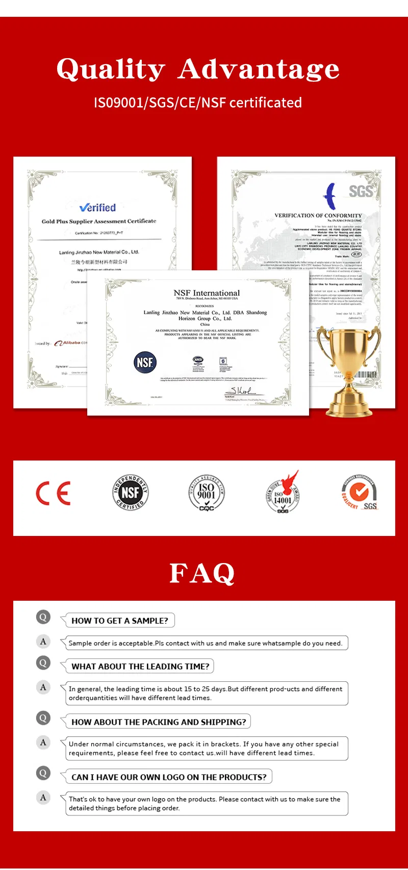 Quartz Slab Packaging