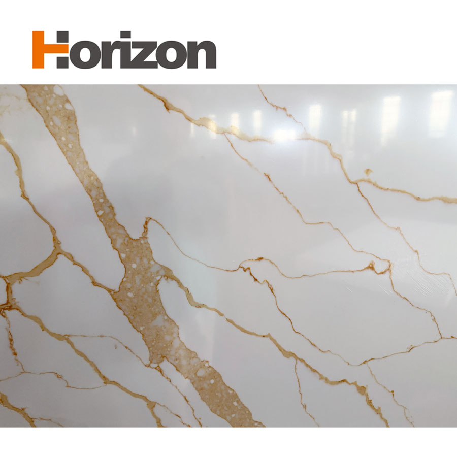 Stunning Gold Veined Imitation Quartz Stone for Home Decor