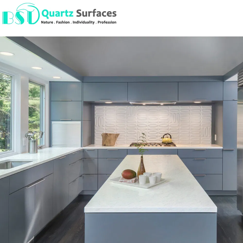 Composite Veined Colors Quartz Stone for Kitchen Sink