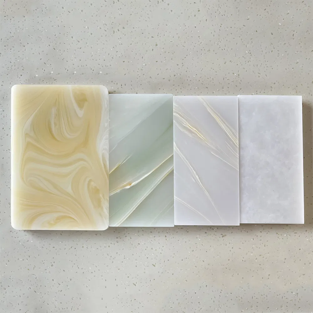 Sample Collection Artificial Marble Kitchen Top for Luxurious Modern Designs