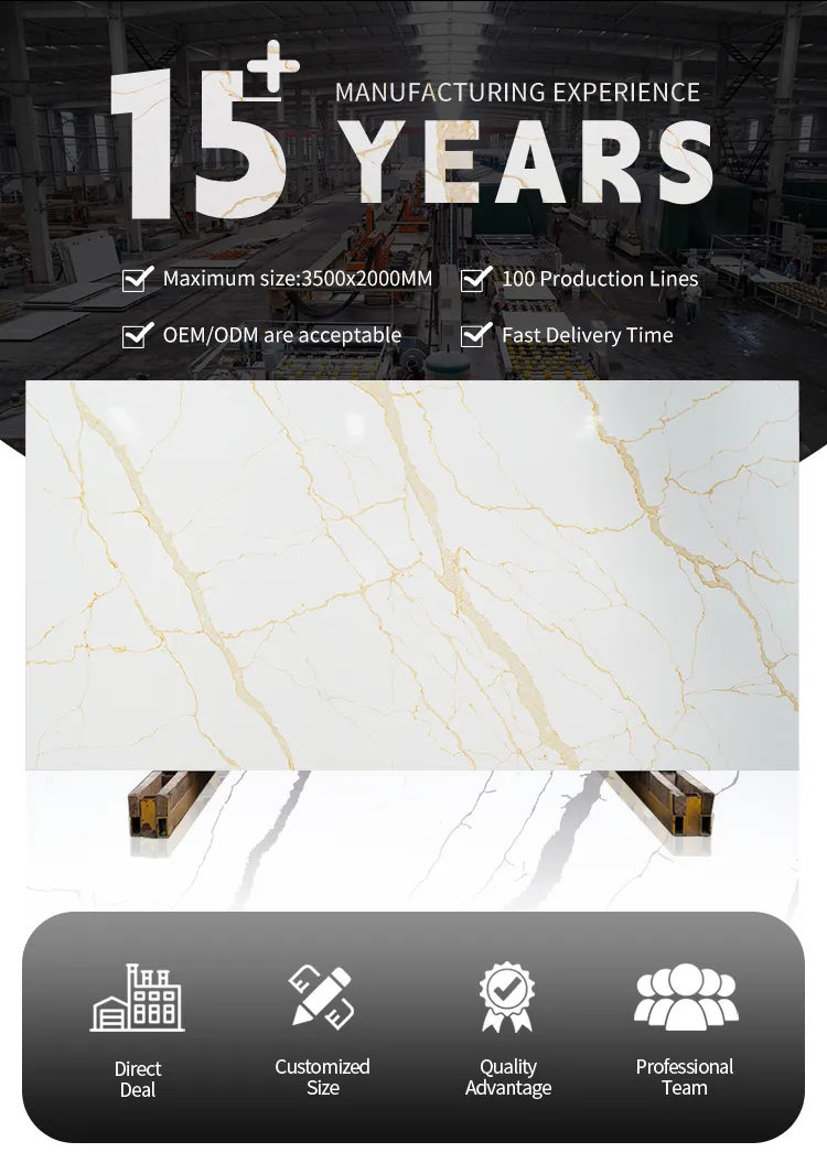 Calacatta Quartz Stone Slab 1