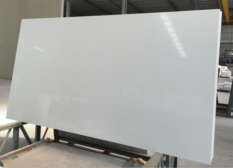 Wholesale Prefab Solid Artificial Stone Crystal /Pure White Quartz for Kitchen Countertop