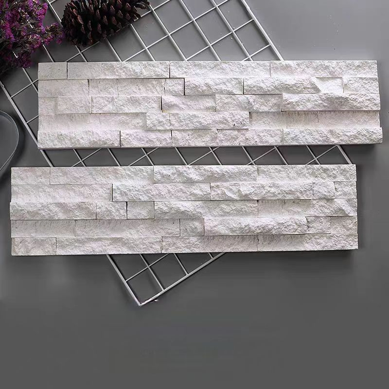 Outdoor Decoration Exterior Natural White Limestone Marble Culture Stone Wall Cladding Tile