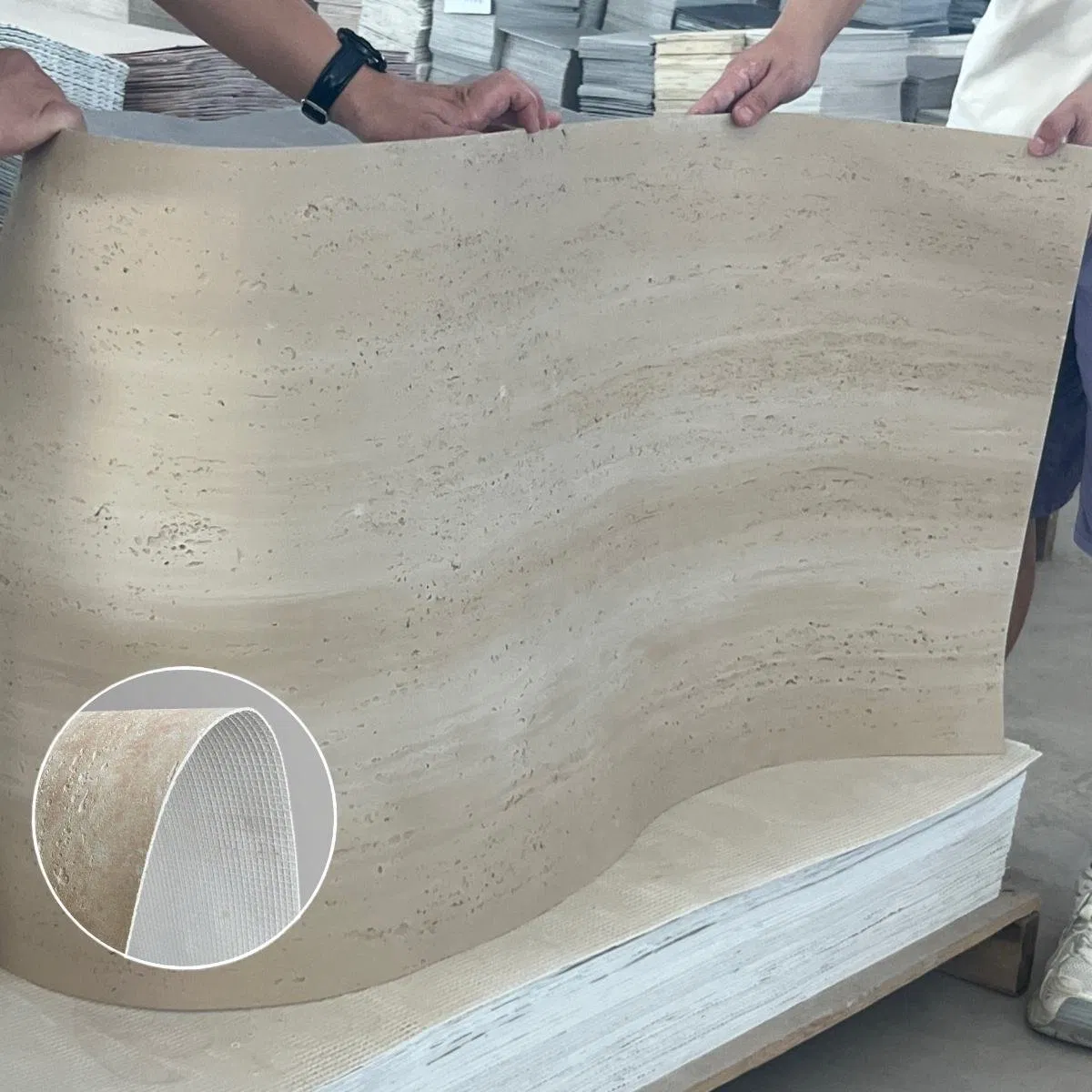 Contemporary Flexible Limestone Panels - Authentic Stone Feel for Modern Wall Covering Heat Resistant Soft Stone