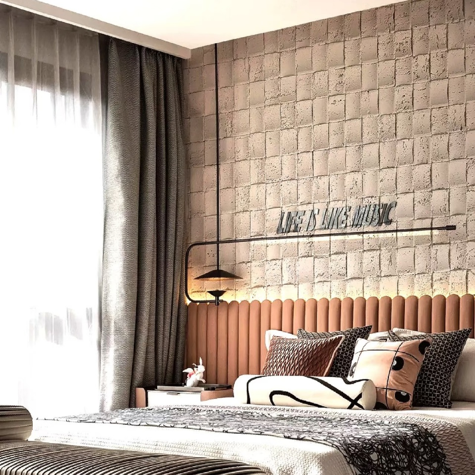 Wall Decor Artificial 3D Mosaic Travertine Stone for Shop Wholesale Outdoor Indoor Fireproof Foldable Soft Tiles High Quality