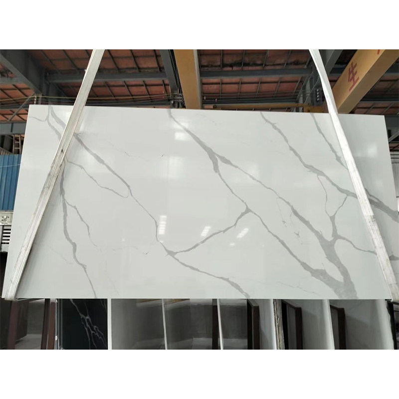 Calacatta White Quartz Artificial Marble Big Slabs for Kitchentop/Countertop/Bathroom/Worktop/Vanity Top Price
