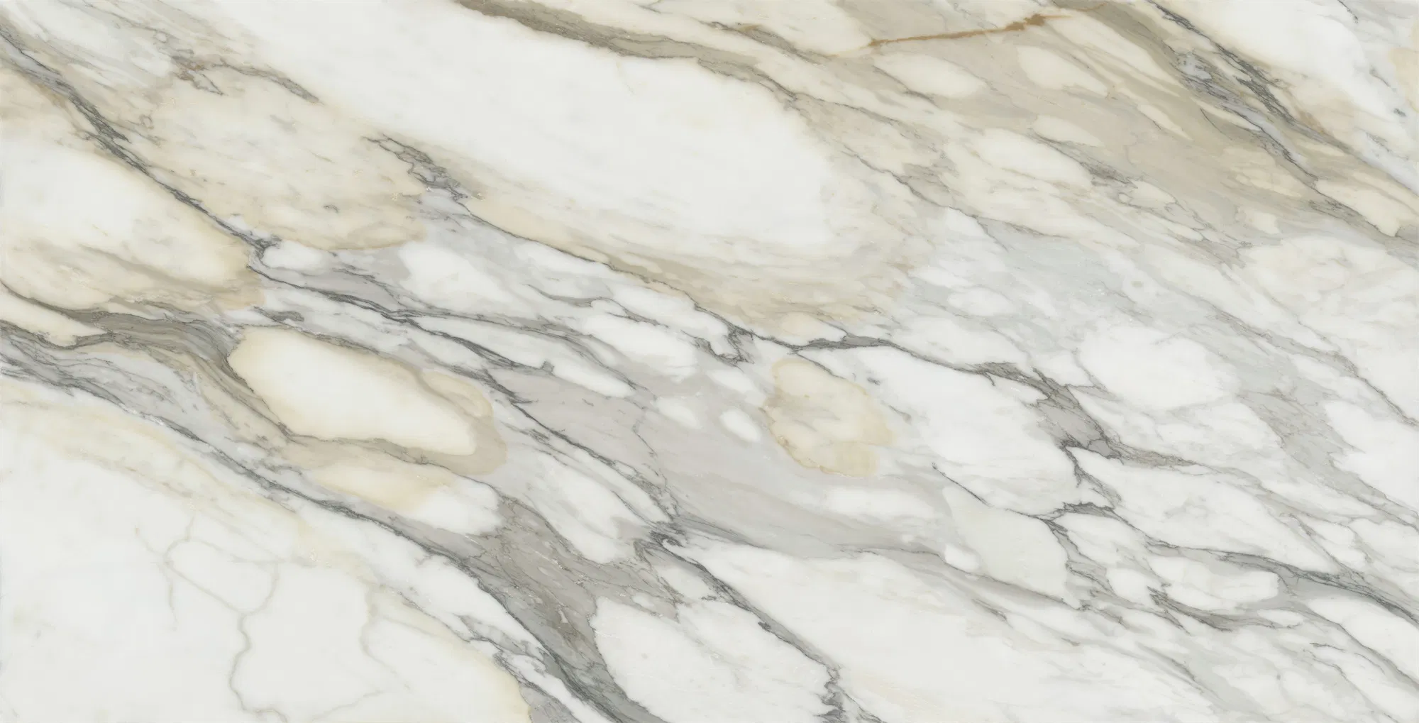 Bold Veined Calacatta Quartz Stone Slab for Kitchen Island Tops