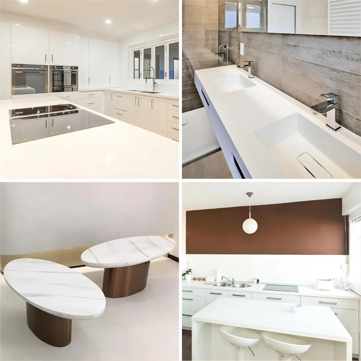 OEM Factory Wholesale Price Solid Surface Bar Table Marble Solid Surface Table Solid Surface Artificial Marble Manufacturer in China