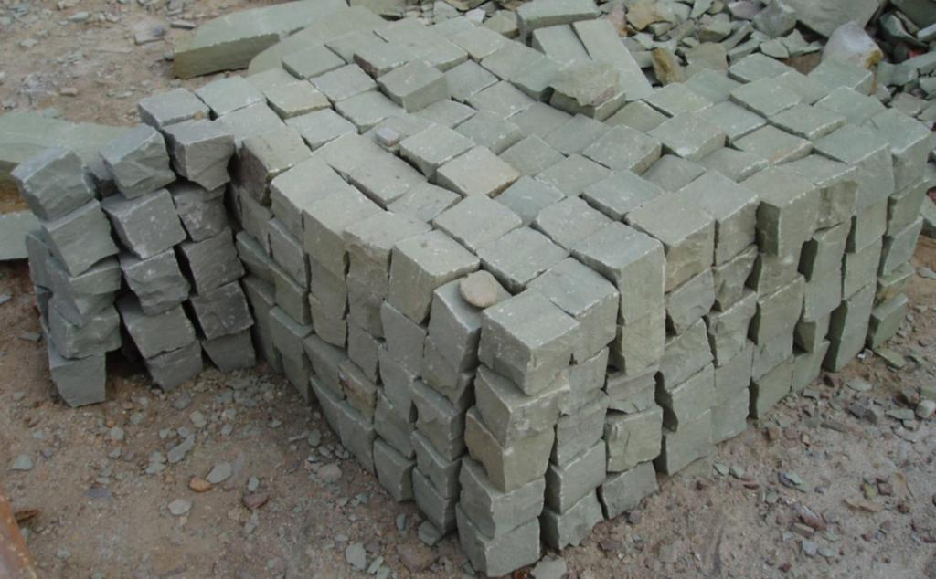 Natural Cubes Cobble Tiles Paving Stone Grey Brown Yellow Red Driveway Patio Paver Sandstone