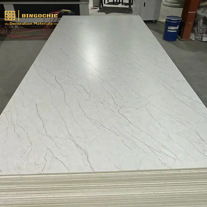 Hot Sale Engineered Wood Veneer Solid Wood Marble Sheet Wall Panel
