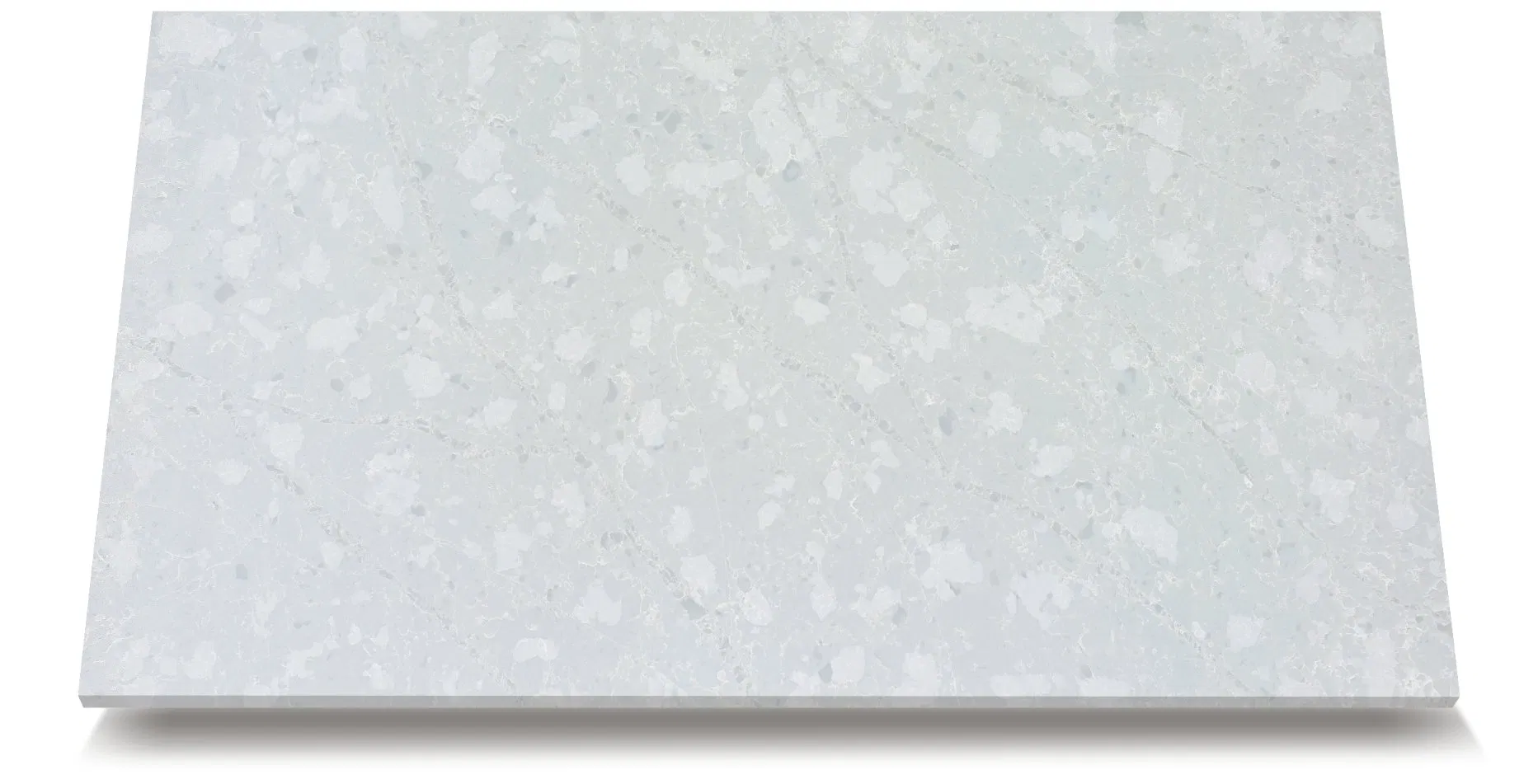 2024 Artificial Quartz Slabs Bianco Drift Engineered Stone Misty Grey Flows Veins Solid Surfaces for Kitchen Countertops Benchtop