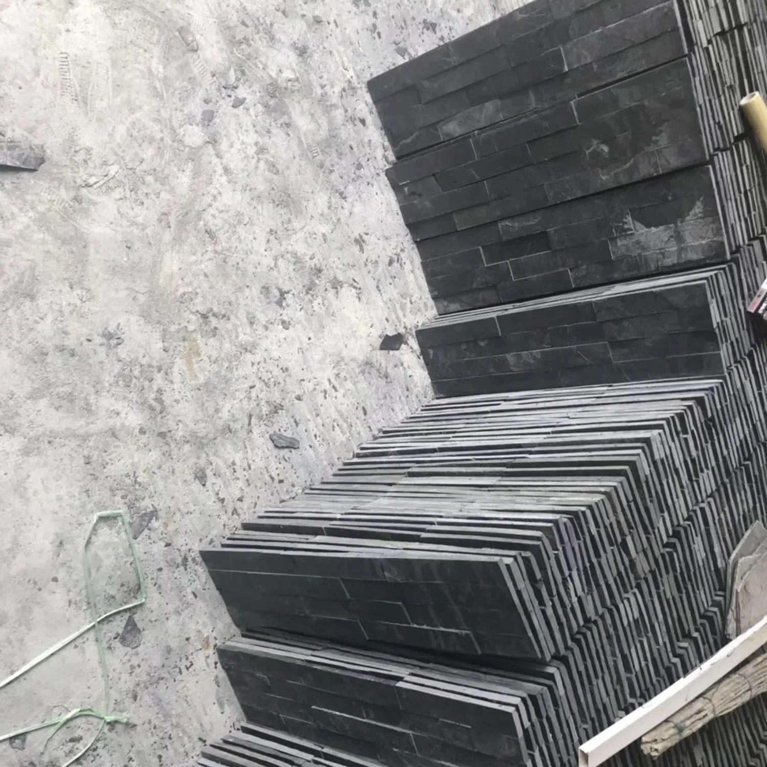 Natural Black Slate Wall Cladding Stone Veneer Decorative Culture Stone for Sale