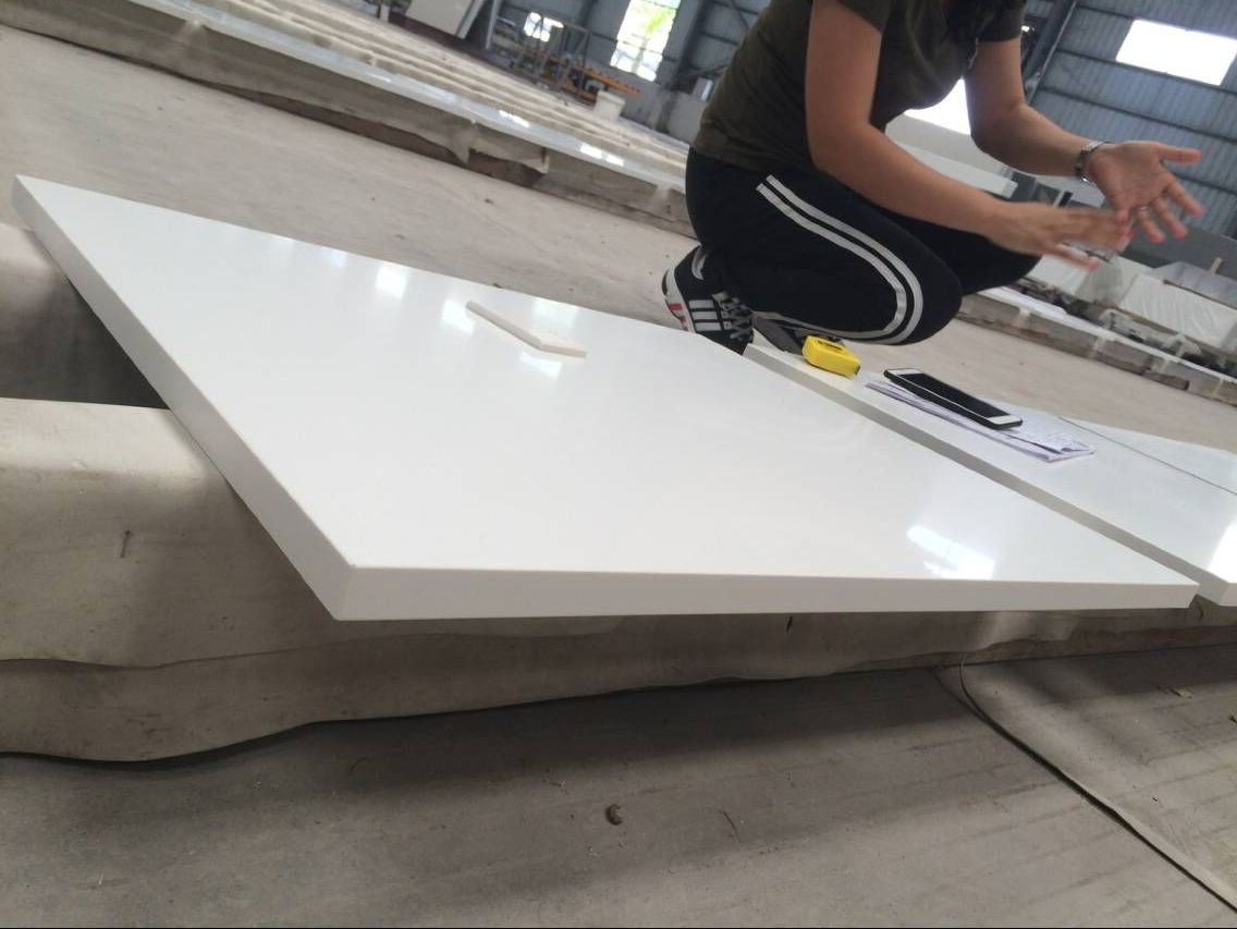 Pure White Artificial Marble Slabs