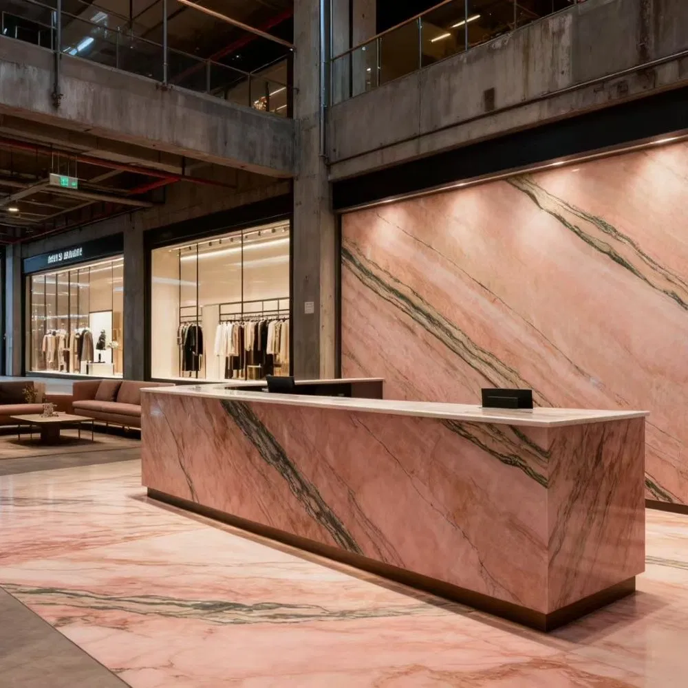 Process-Friendly Customization Joint Seamless Artificial Marble for Indoor Staircase