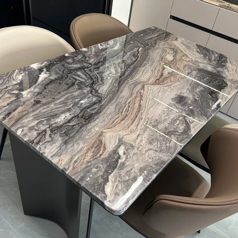 Solid Texture Customization Artificial Red Marble for Bar Countertop