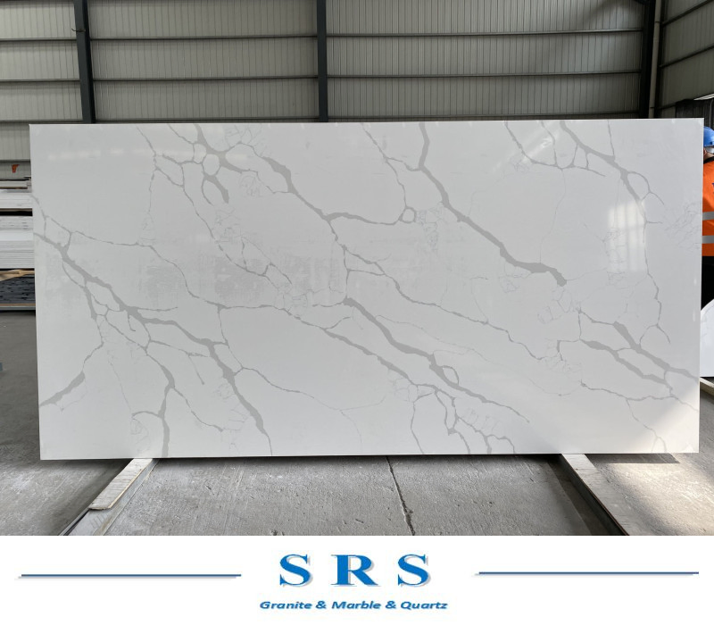 Calacatta White Artificial Quartz Slab for Countertop Top Flooring Indoor Decoration
