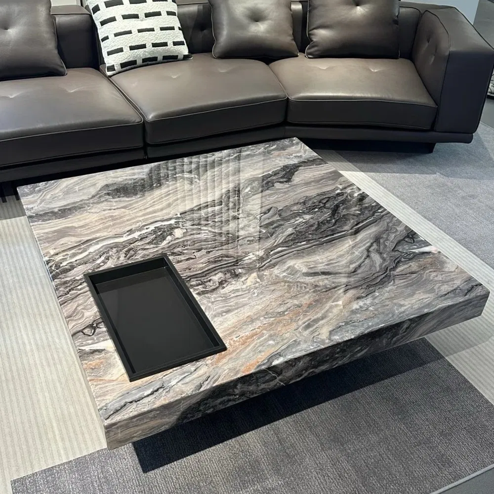 Solid Texture Customization Artificial Red Marble for Bar Countertop