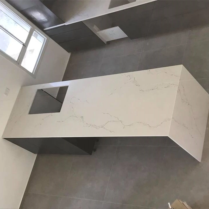 Caesarstone 5111 Statuario Marble Looking Calacatta Veined Quartz Stone Plate